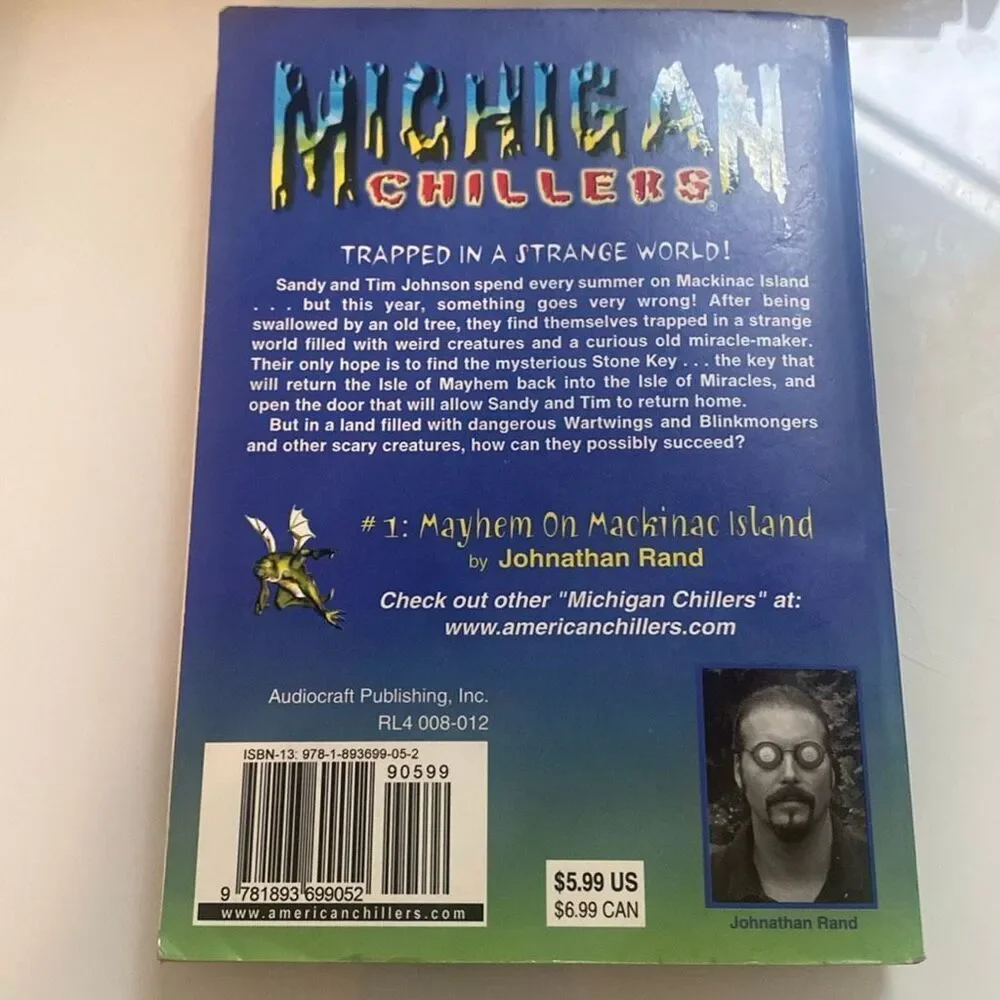 Michigan Chillers #1 Mayhem on Mackinac Island Jonathan Rand Paperback